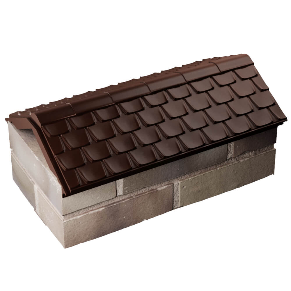 Парапет Zking Эльбрус Коричневый с посадкой на 1 кирпич (255мм) в Каменске-Уральском фото