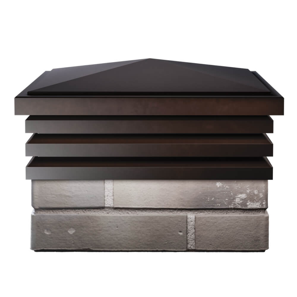 Колпак Zking Бона ХайТек Коричневый на столб 1.5х1.5 кирпича (385х385мм) Каменск-Уральский фото