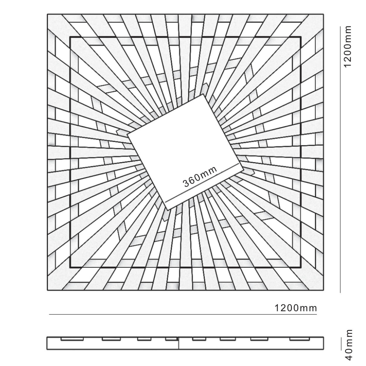 Приствольная решетка для дерева ZKING ATMOSPHERE 1.2х1.2м Черная в Каменске-Уральском фото