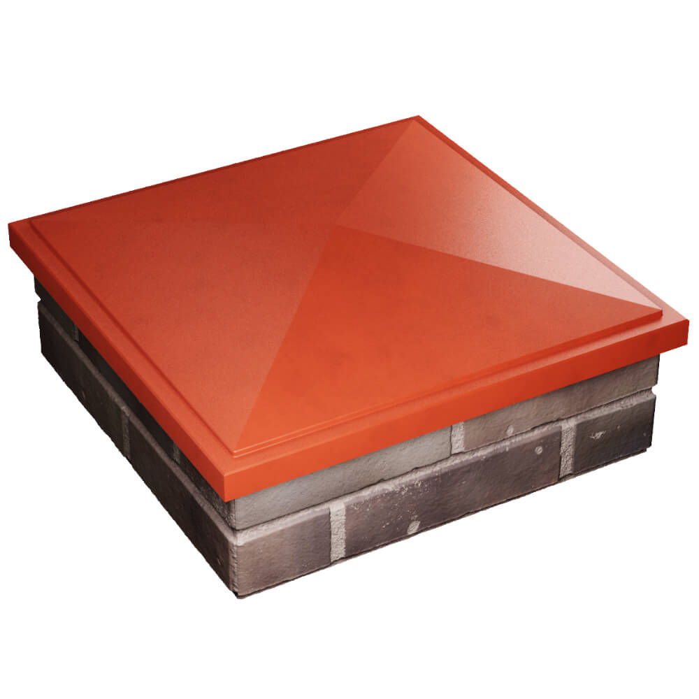 Колпак Zking БонаМоно Красный на столб 2х2 кирпича (515х515, 530х530мм) в Каменске-Уральском фото