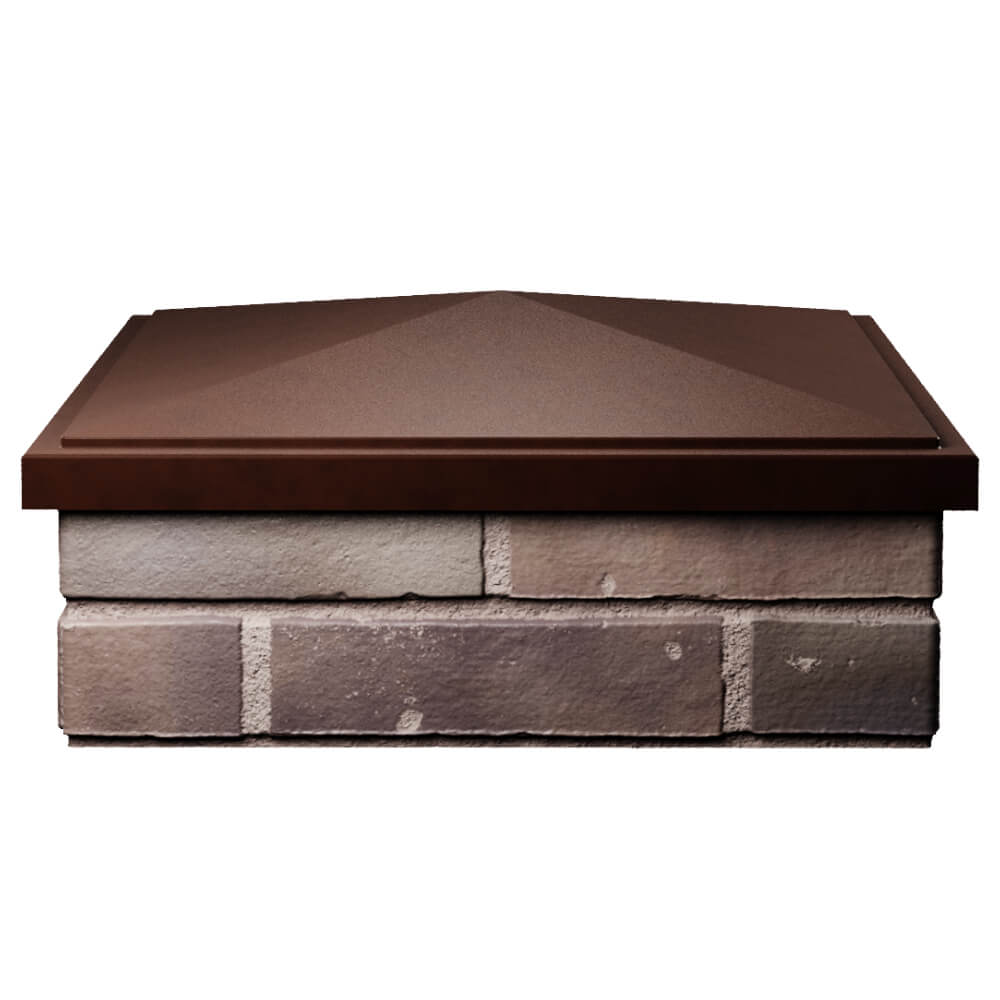 Колпак Zking БонаМоно Коричневый на столб 2х2 кирпича (515х515, 530х530мм) Каменск-Уральский фото