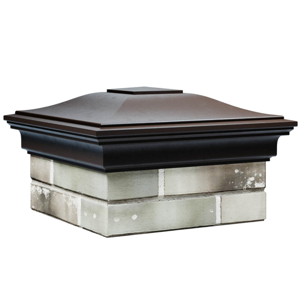 Колпак Zking Монблан Коричневый на столб 1.5х1.5 кирпича (385х385мм) в Каменске-Уральском фото