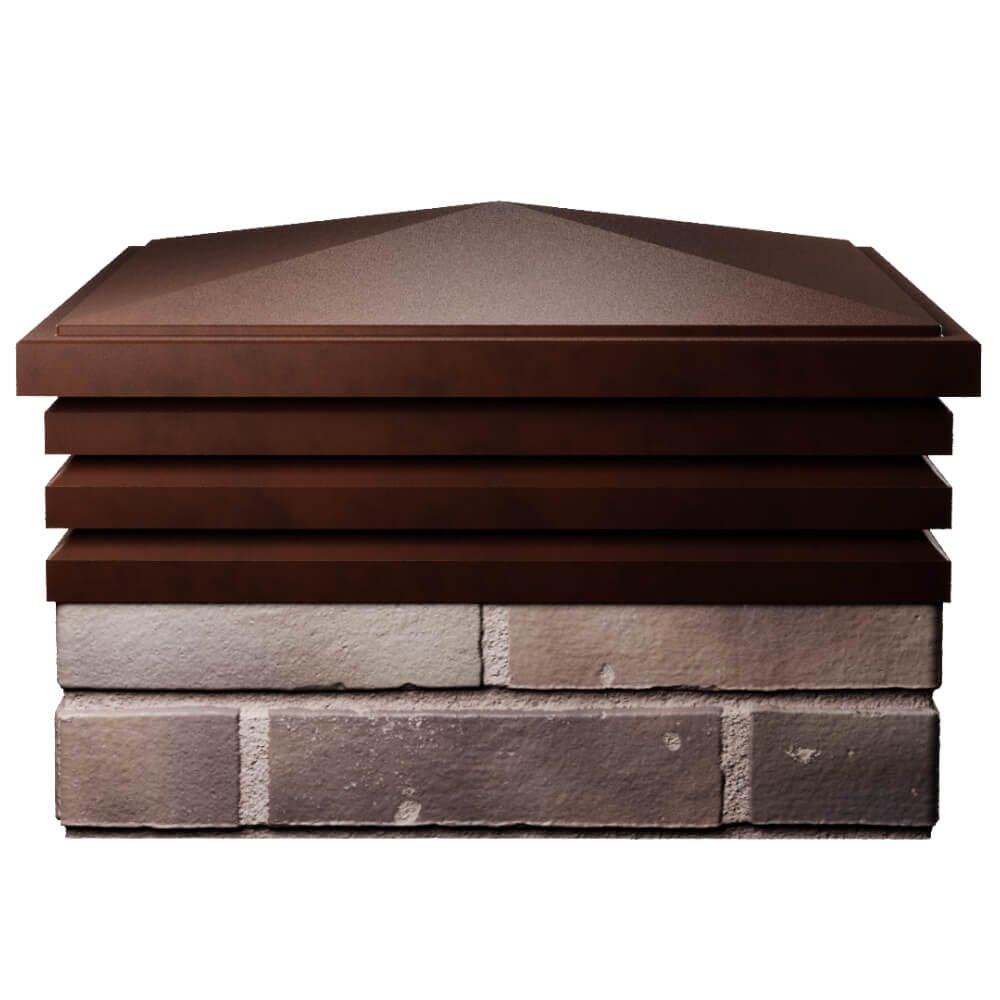 Колпак Zking Бона ХайТек Коричневый на столб 2х2 кирпича (513х513мм) Каменск-Уральский фото