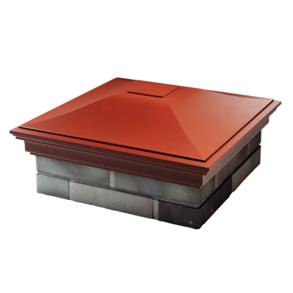 Колпак Zking Монблан Красный на столб 2х2 кирпича (515х515мм) в Каменске-Уральском фото