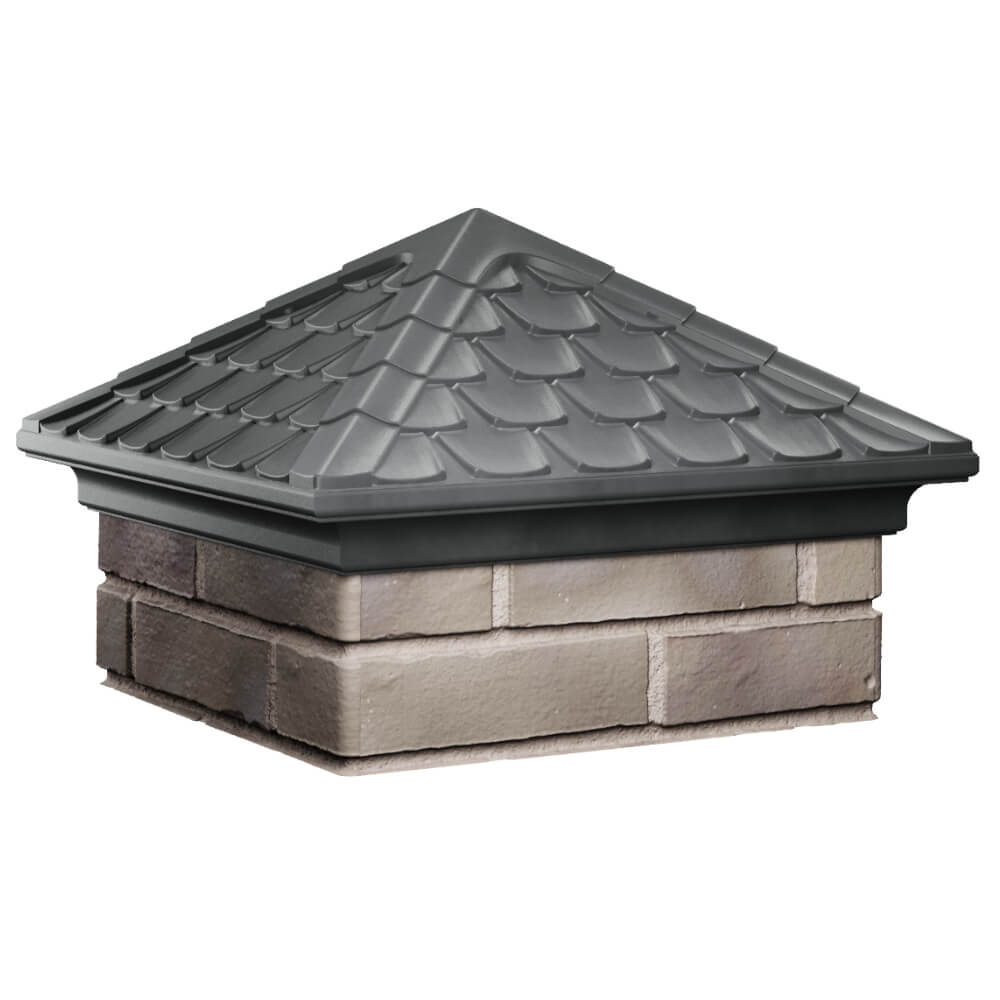 Колпак Zking Эльбрус Серый на столб 1.5х1.5 кирпича (385х385мм) в Каменске-Уральском фото