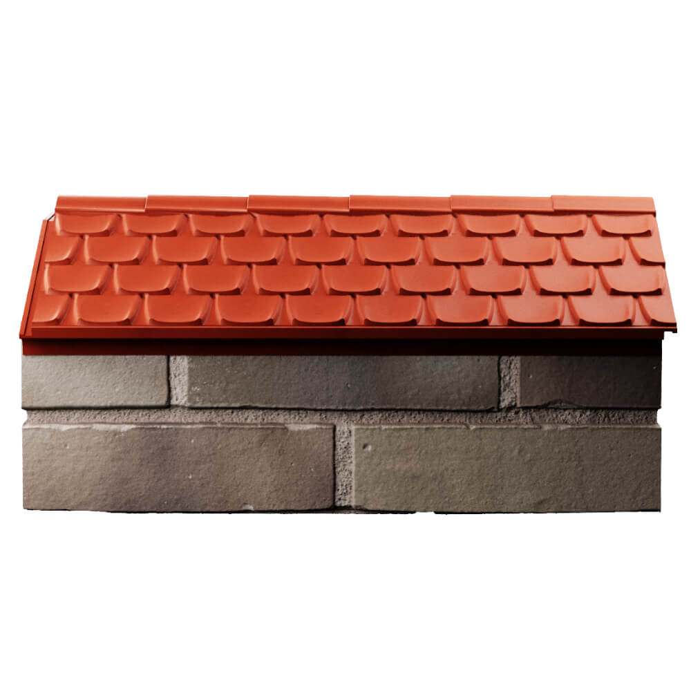 Парапет Zking Эльбрус Красный с посадкой на 1 кирпич (255мм) в Каменске-Уральском фото