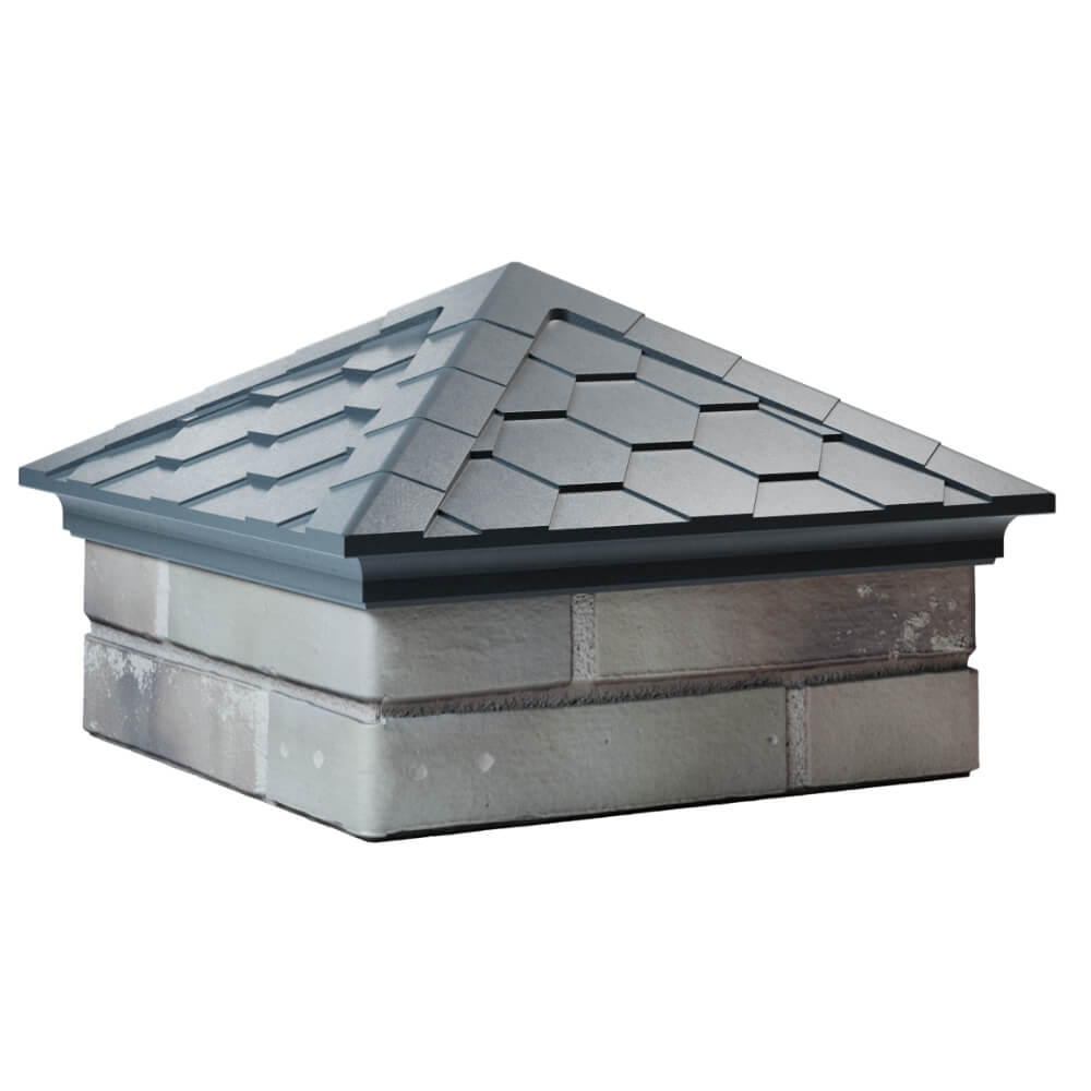 Колпак Zking Эверест Серый на столб 1.5х1.5 кирпича (390х390мм) в Каменске-Уральском фото