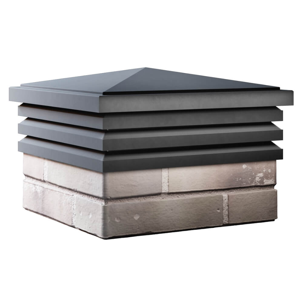 Колпак Zking Бона ХайТек Серый на столб 1.5х1.5 кирпича (385х385мм) в Каменске-Уральском фото