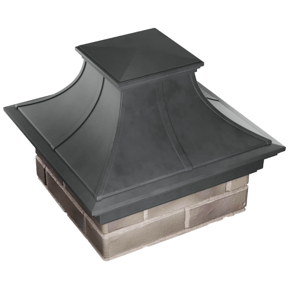 Колпак Zking Монблан Премиум Серый на столб 1.5х1.5 кирпича (385х385мм) в Каменске-Уральском фото