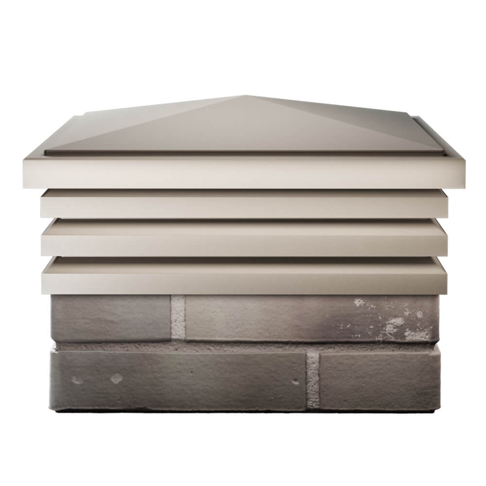 Колпак Zking Бона ХайТек Бежевый на столб 1.5х1.5 кирпича (385х385мм) Каменск-Уральский фото