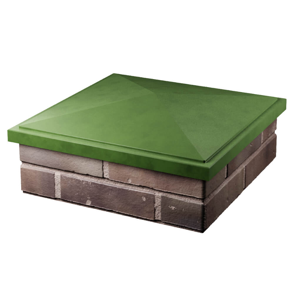 Колпак Zking БонаМоно Зеленый на столб 2х2 кирпича (515х515, 530х530мм) в Каменске-Уральском фото