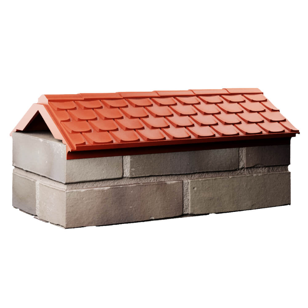 Парапет Zking Эльбрус Красный с посадкой на 1 кирпич (255мм) Каменск-Уральский фото
