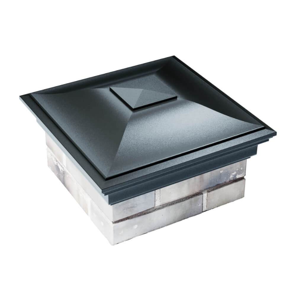 Колпак Zking Монблан Черный на столб 1.5х1.5 еврокирпича 0.7НФ (355х355мм) в Каменске-Уральском фото