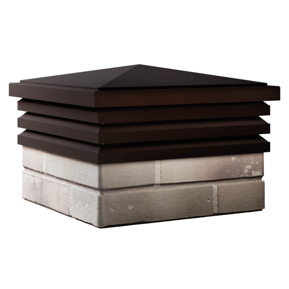 Колпак Zking Бона ХайТек Коричневый на столб 1.5х1.5 кирпича (385х385мм) в Каменске-Уральском фото