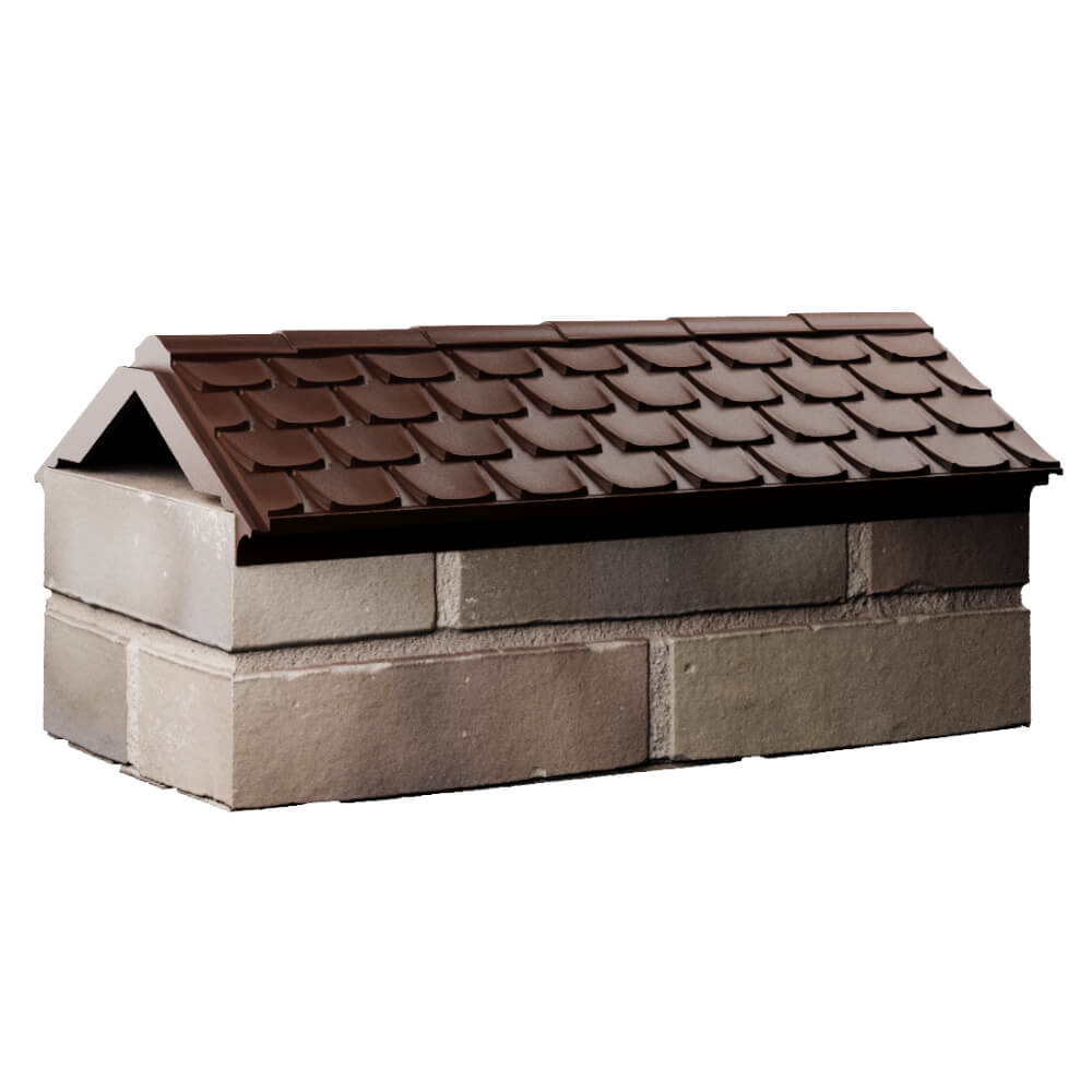 Парапет Zking Эльбрус Коричневый с посадкой на 1 кирпич (255мм) Каменск-Уральский фото