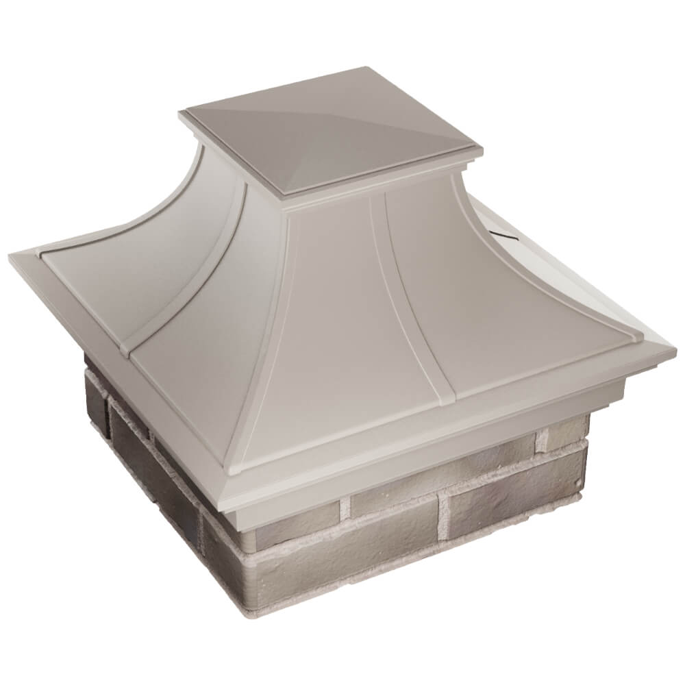 Колпак Zking Монблан Премиум Бежевый на столб 1.5х1.5 кирпича (385х385мм) в Каменске-Уральском фото