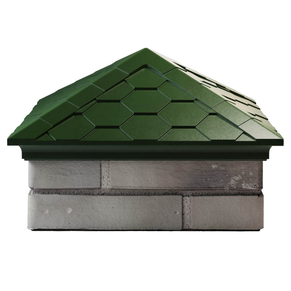Колпак Zking Эверест Зеленый на столб 1.5х1.5 кирпича (390х390мм) Каменск-Уральский фото